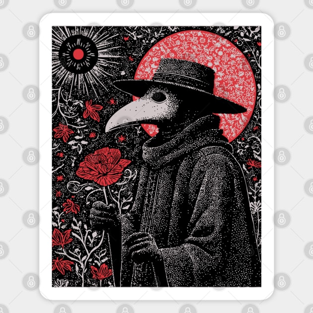 Gothic Plague Doctor - The Herald of Pestilence Magnet by TuncGK